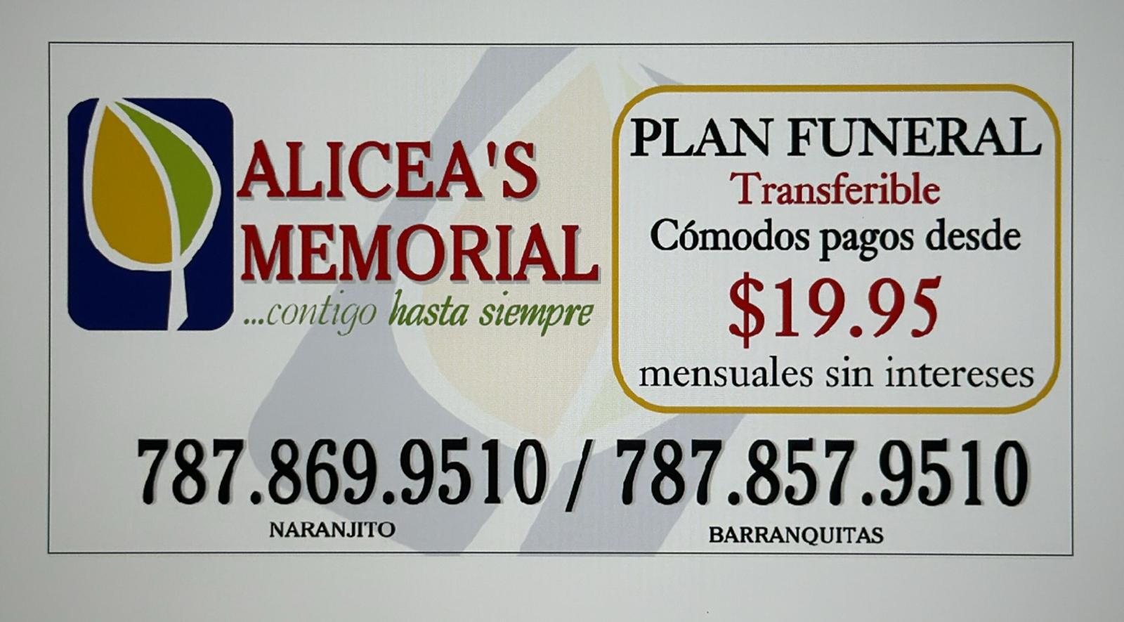 Plan Funeral Transferible - $19.95 mensuales